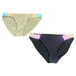 Prana Tabin Bikini Bottoms Colorblock Sustainable Size Small Lot of 2 NWT Swim